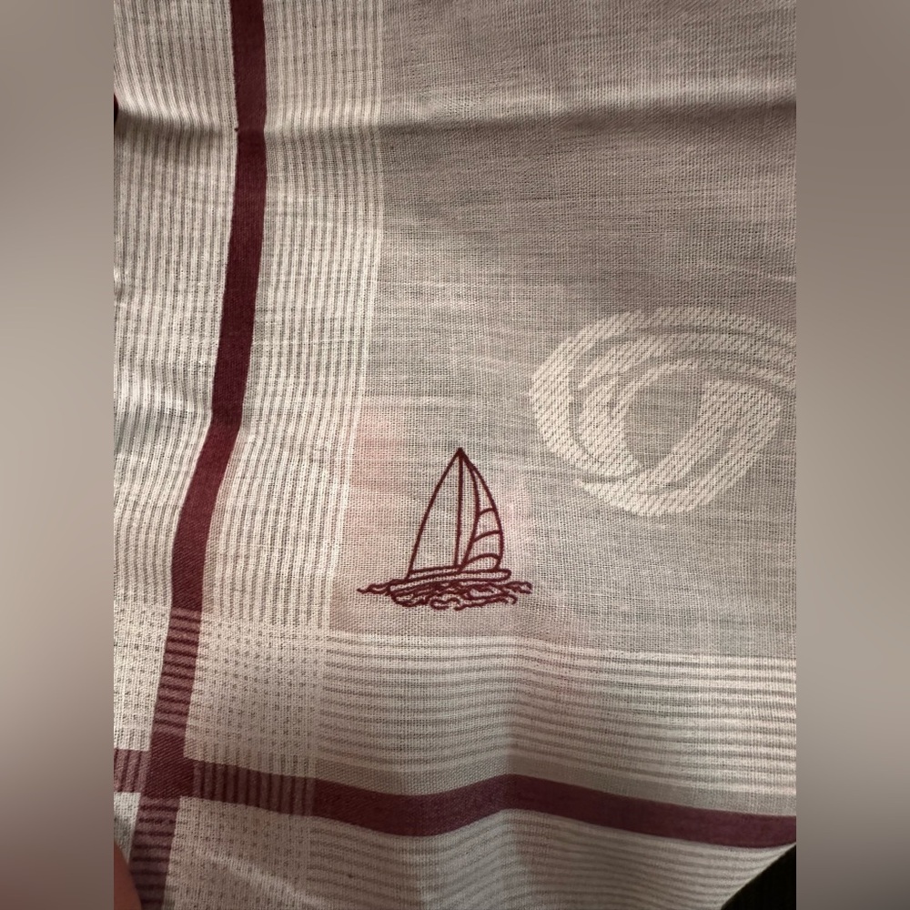 Pink cotton vintage handkerchief - Picture 2 of 2